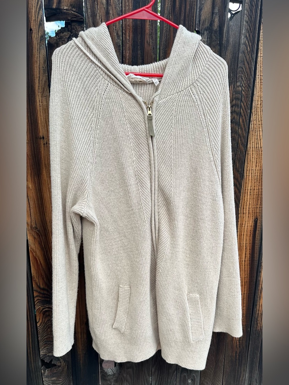 Soft Surroundings Wool Blend Full Zip Sweater Jacket